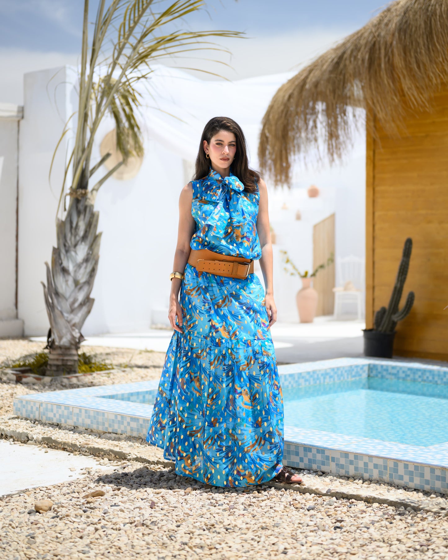 "Blue Star" Voile Ensemble