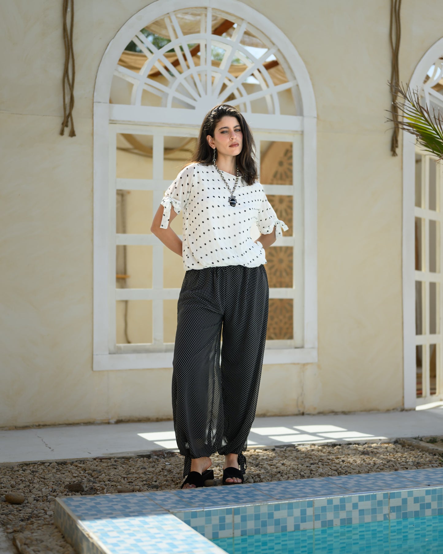 The Polka Chiffon Set