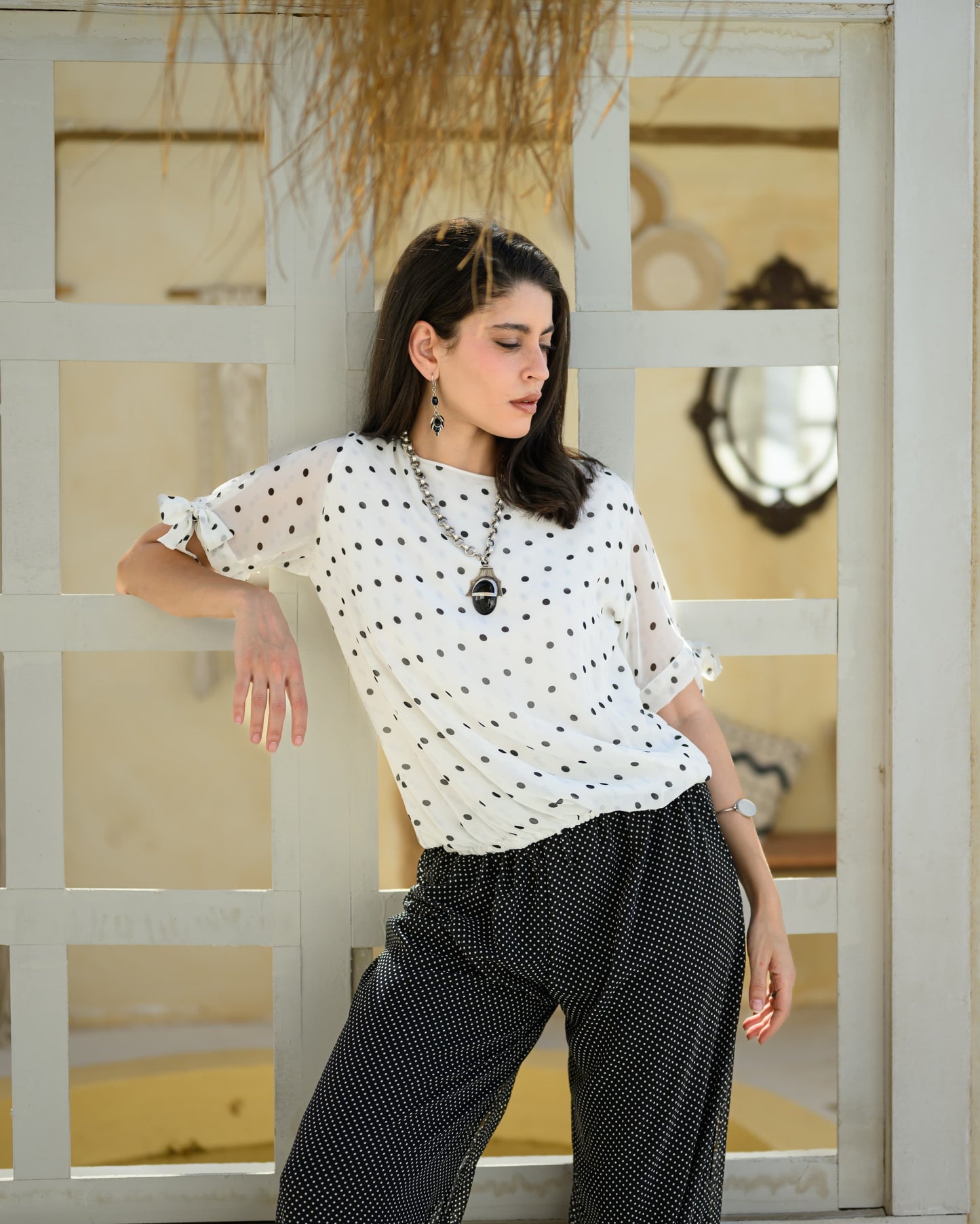 The Polka Chiffon Set