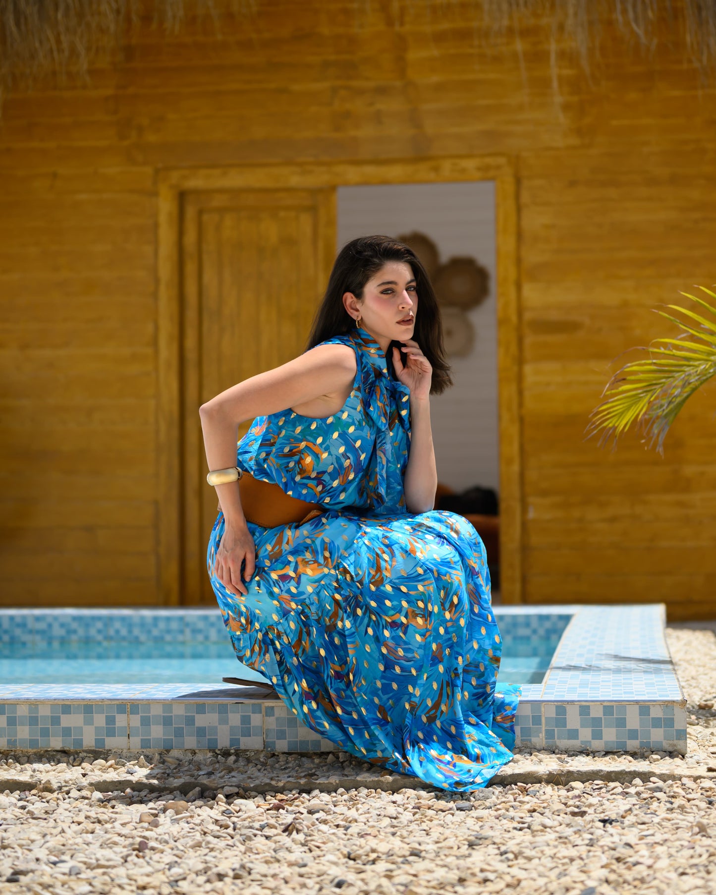 "Blue Star" Voile Ensemble
