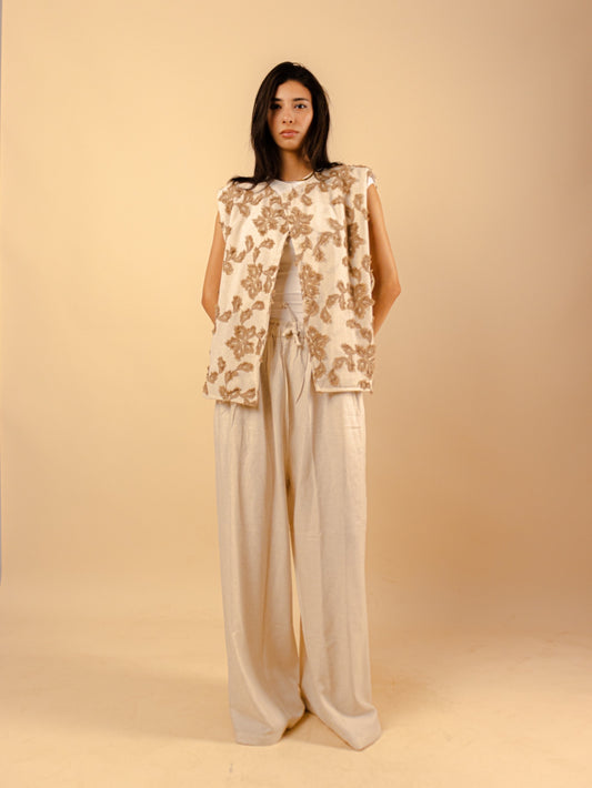 Pure Linen Wide Leg Set