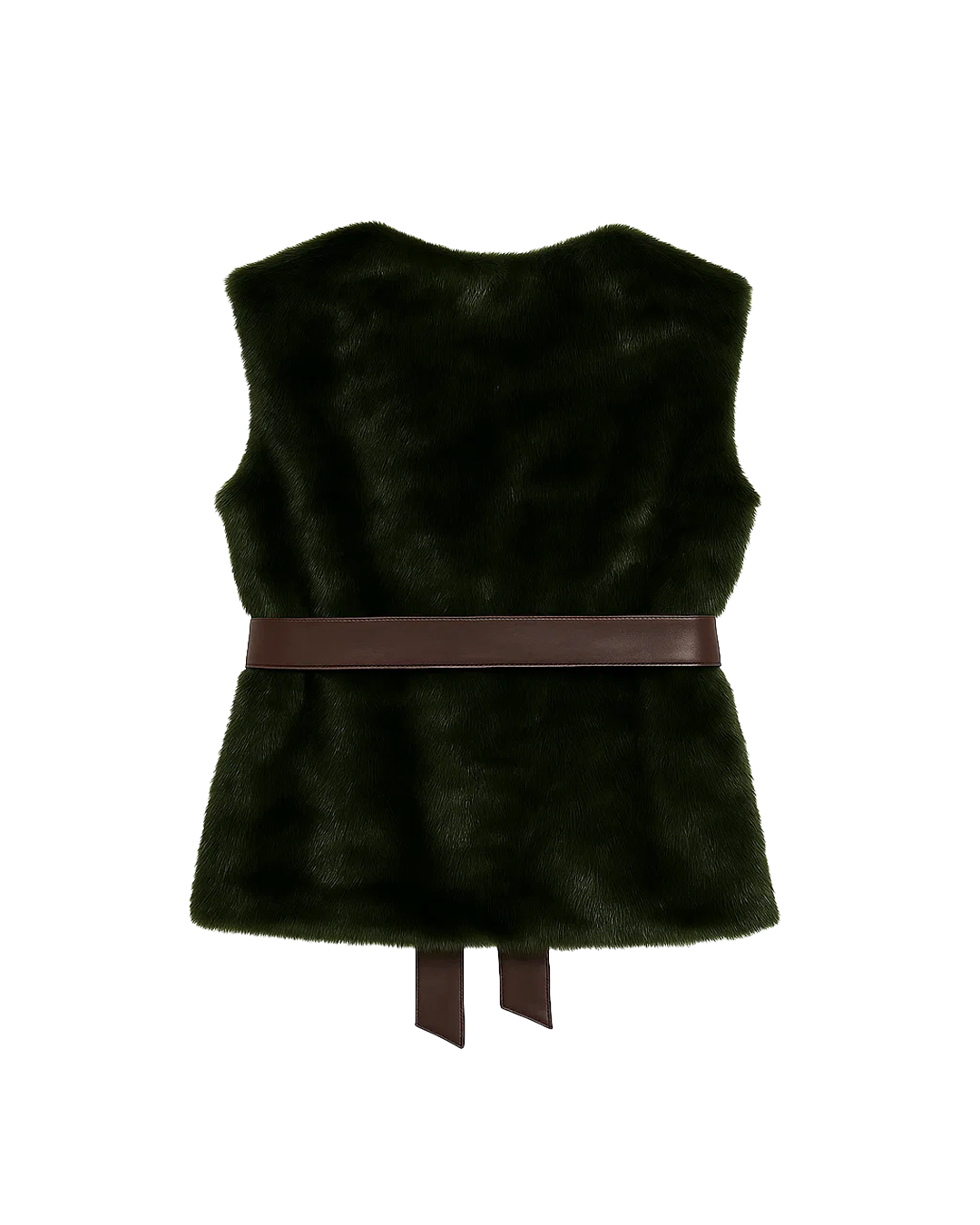 Olive Green Fur Vest