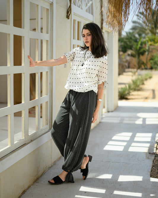 The Polka Chiffon Set