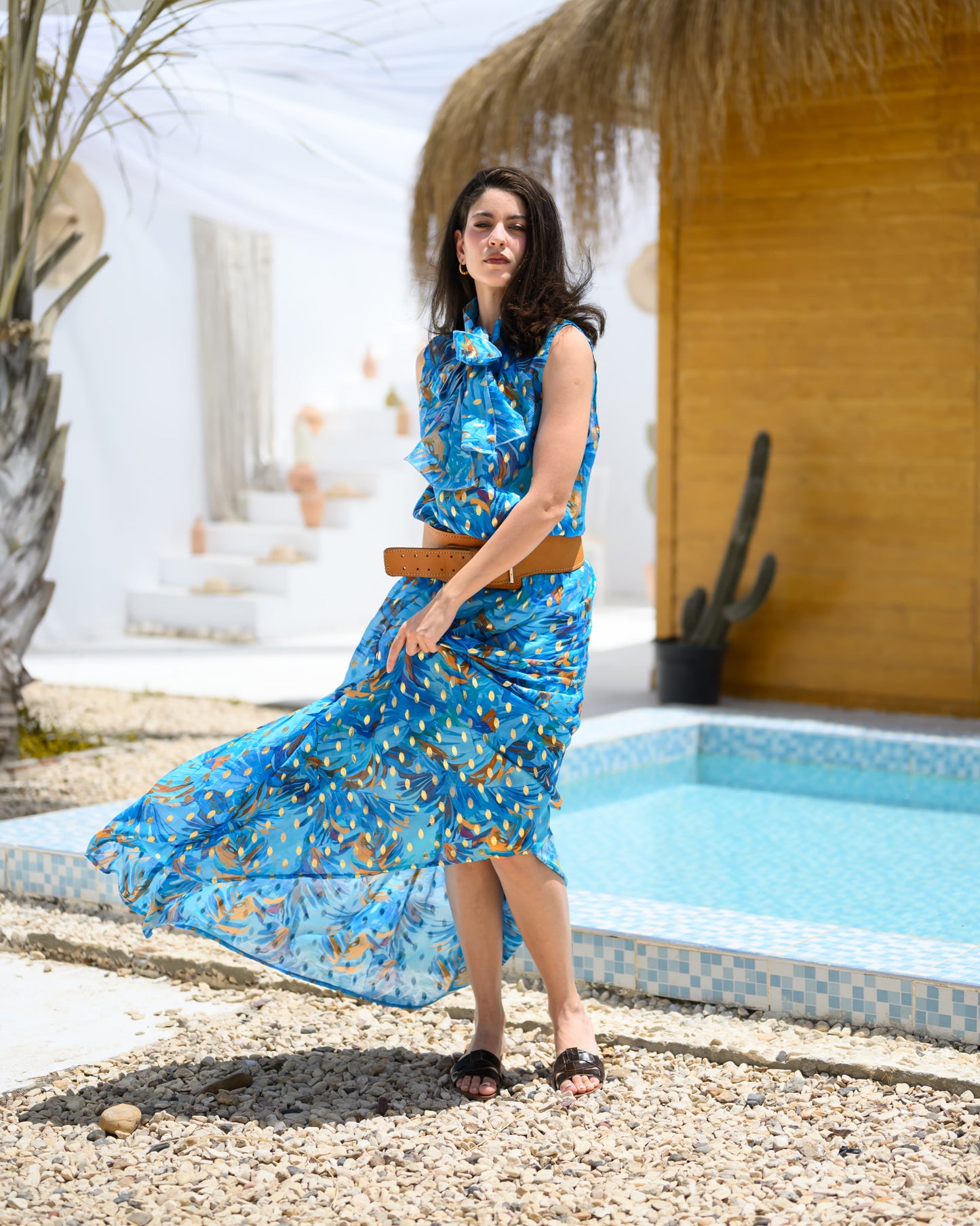 "Blue Star" Voile Ensemble